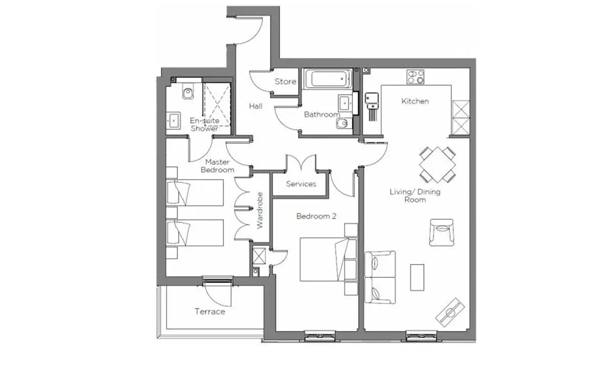 Audley Cooper's Hill-Flat Plans Image#2ac22