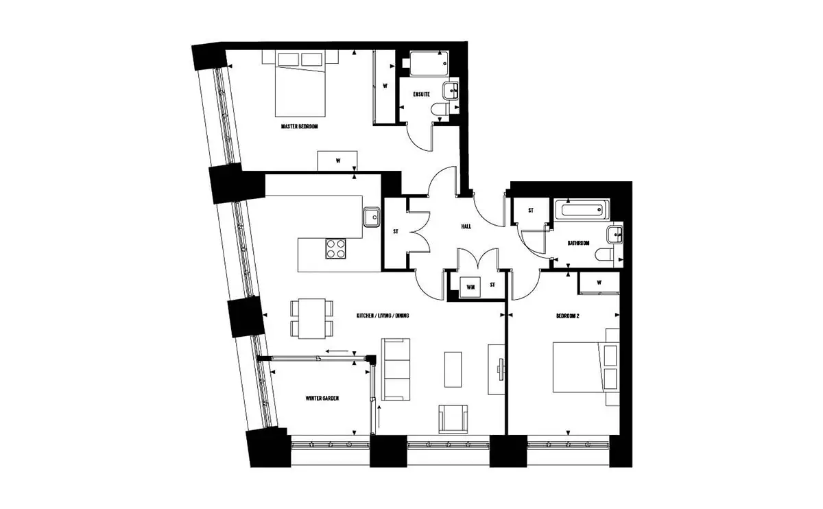 Blackwall Reach-Flat Plans Image#121bf