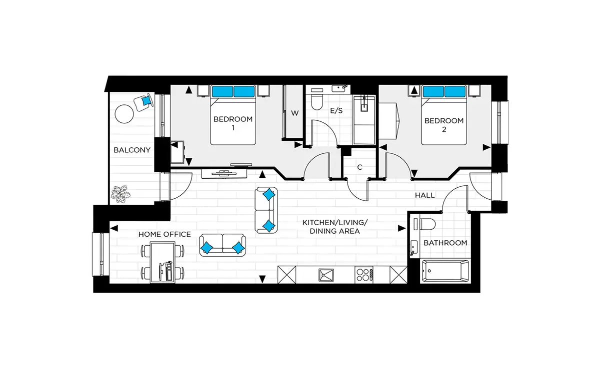 Caxton Square-Flat Plans Image#1b299