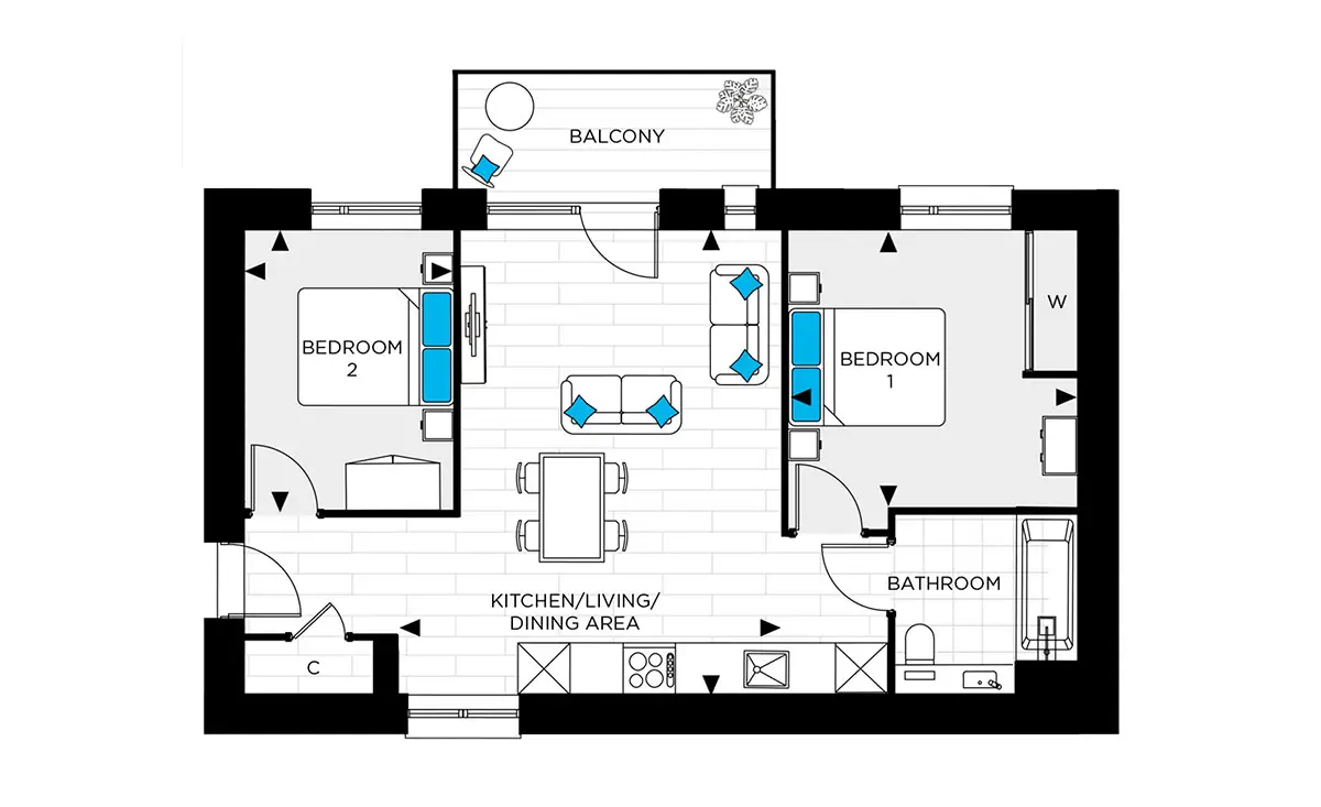 Caxton Square-Flat Plans Image#a6299