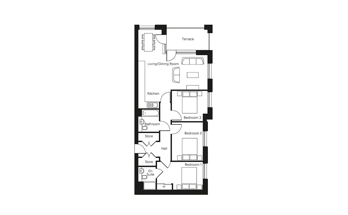 Fielders Quarter-Flat Plans Image#fd538