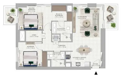 Golf Hillside-Flat Plans Image#ff507