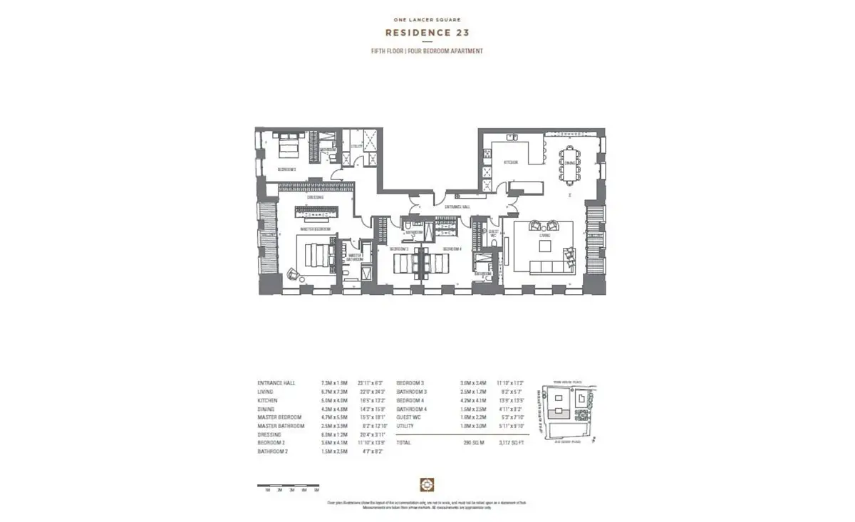 Lancer Square-Flat Plans Image#fd54d