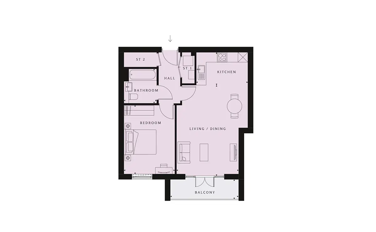 New Mill Quarter-Flat Plans Image#e9b23