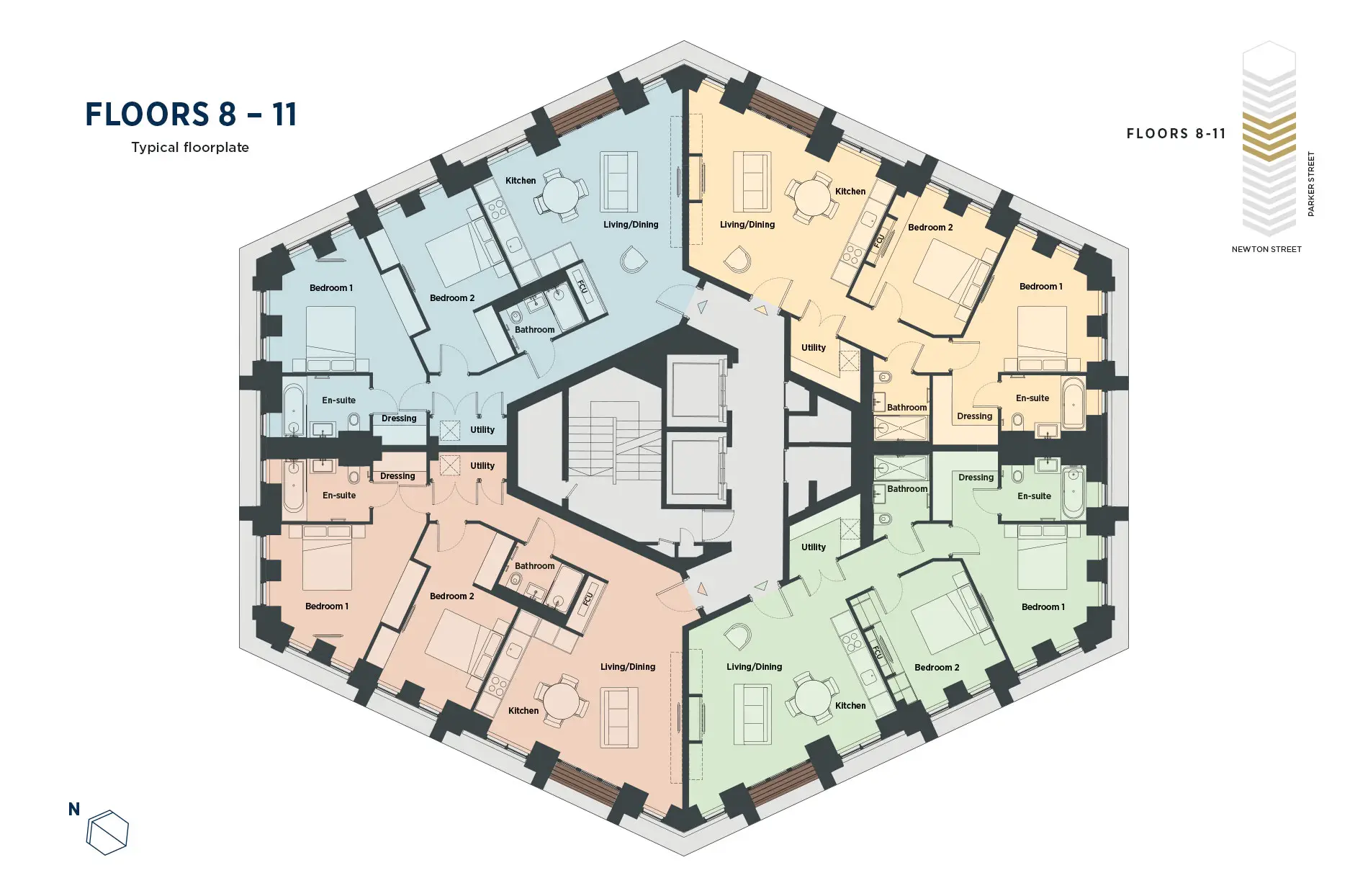 Parker Tower (Hexagon Apartments)-Flat Plans Image#31d07