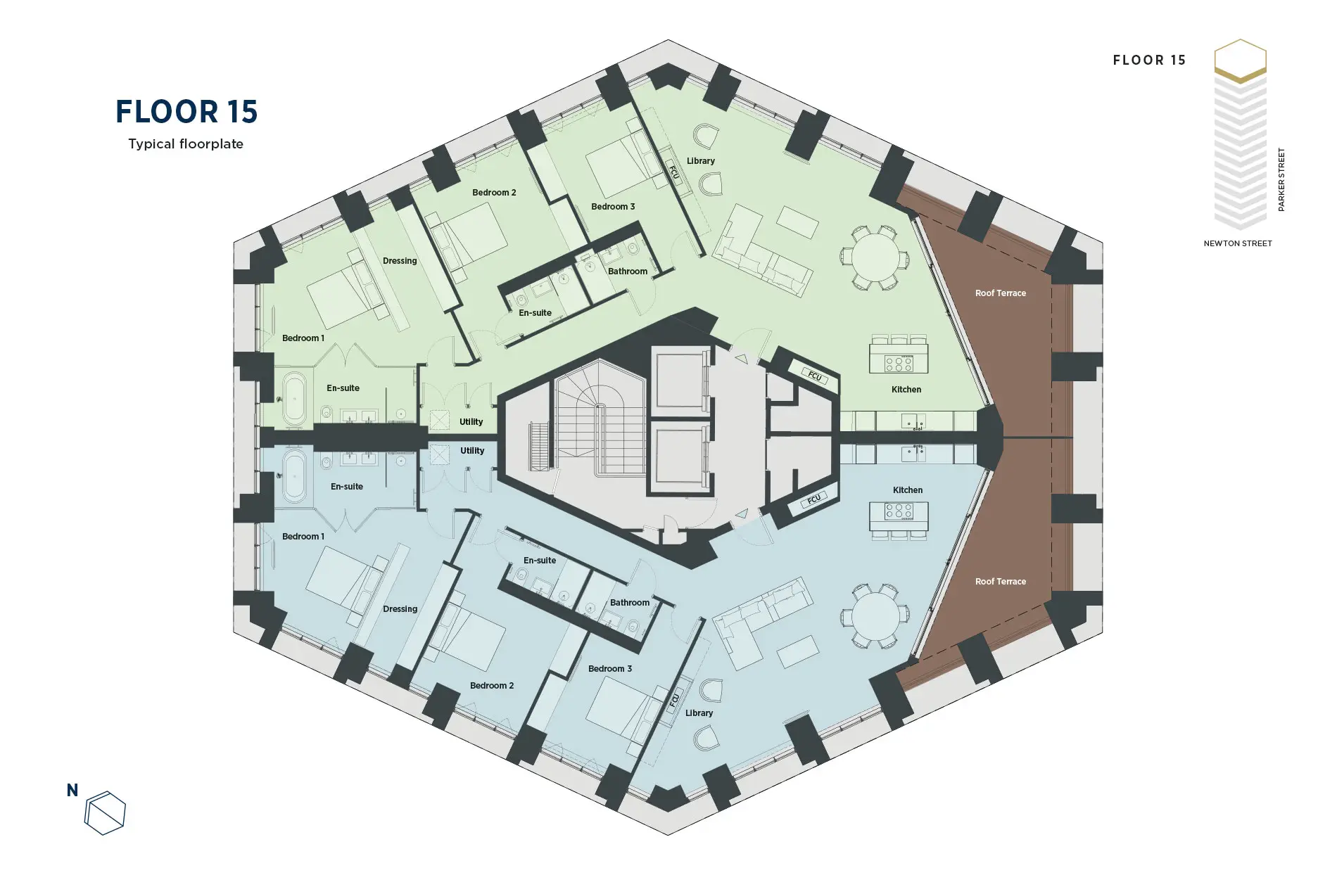 Parker Tower (Hexagon Apartments)-Flat Plans Image#ea851