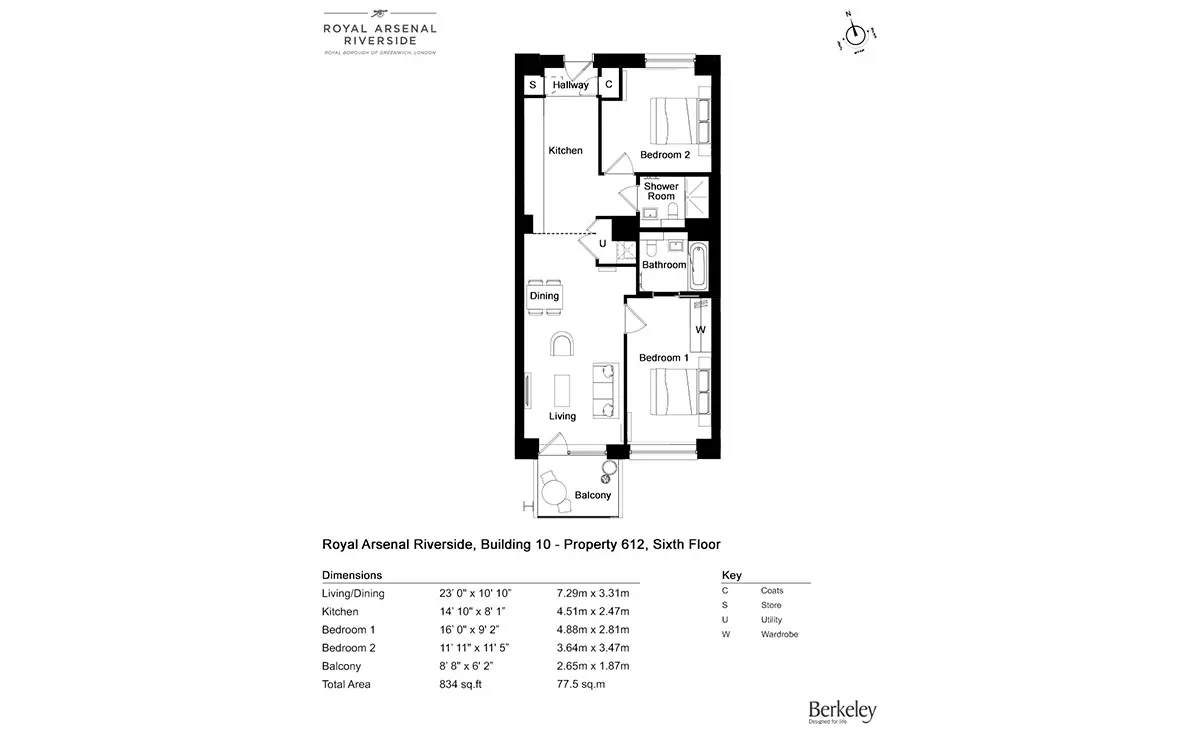 Royal Arsenal Riverside-Flat Plans Image#9c456