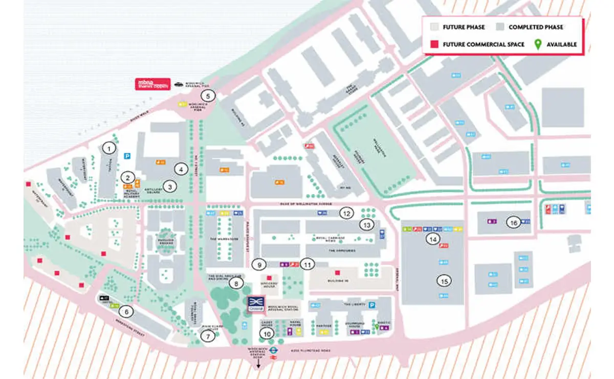 Royal Arsenal Riverside-Site Plans Image#cfe8a