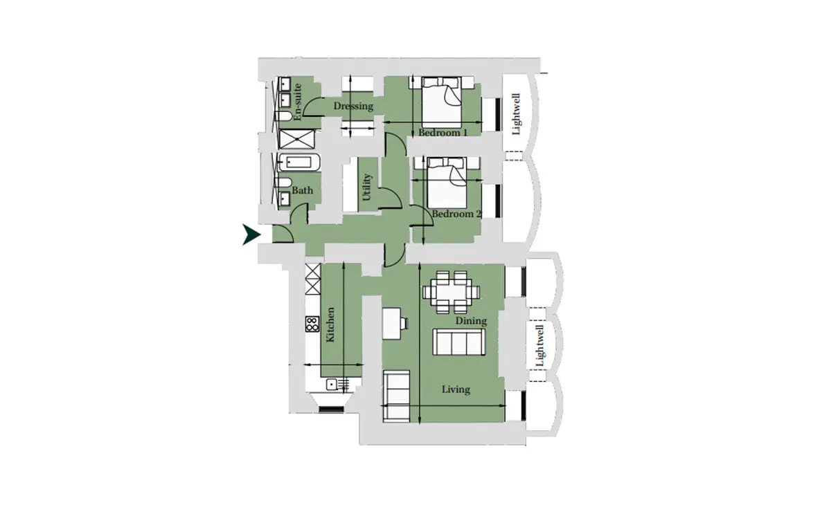 The 1840 St George's Gardens-Flat Plans Image#eeb77