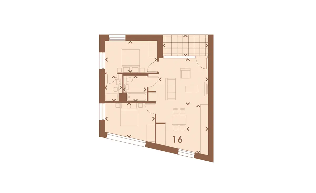 The Denizen-Flat Plans Image#cf587